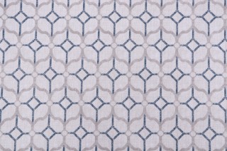 Magnolia Home Rockaway Printed Cotton Drapery Fabric in Navy 