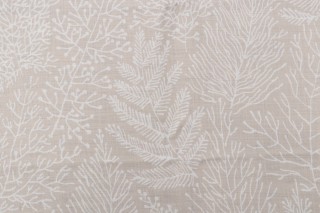 Thibaut Stackhouse AF1366 Printed Linen Drapery Fabric in Cream