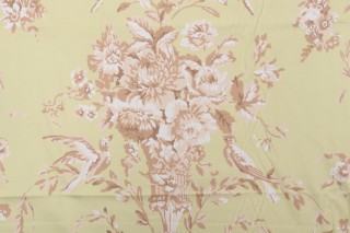 Thibaut Robin F91321 Printed Cotton Drapery Fabric in Green