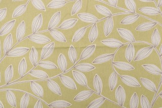Thibaut Havendale F94913 Printed Linen Blend Drapery Fabric in Green