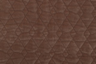 Argyle Quilted Velvet Upholstery Fabric in Toffee