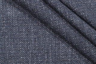 Strother Woven Chenille Upholstery Fabric in Denim