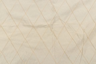 Diamond Stitch Silk Drapery Fabric in Champagne