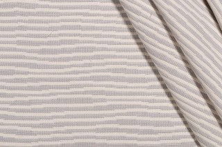 Crypton River High Performance Matelasse Upholstery Fabric in Natural Steel
