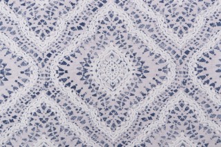 Waverly Curves Ahead Printed Cotton Drapery Fabric in Indigo