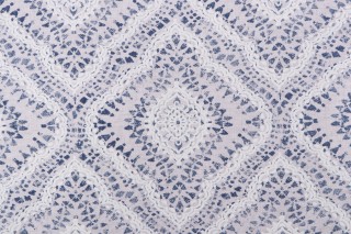 Waverly Curves Ahead Printed Cotton Drapery Fabric in Indigo