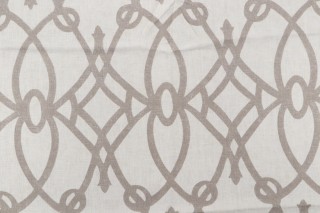 Braemore Fioretto Printed Linen Drapery Fabric in Graphite