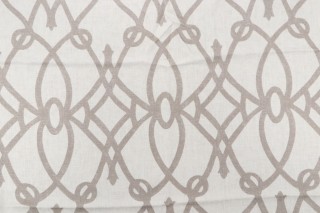 Braemore Fioretto Printed Linen Drapery Fabric in Graphite