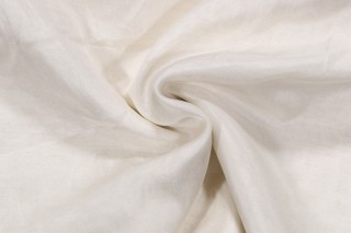 Luminous Woven Sheer Drapery Fabric in Ivory