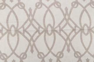 Braemore Fioretto Printed Linen Blend Drapery Fabric in Graphite