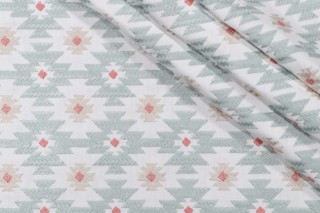 Mill Creek Garen Embroidered Drapery Fabric in Island 
