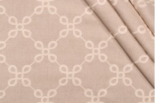 Valiant Fabrics Legacy Embroidered Drapery Fabric in Linen