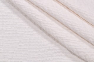 Crypton Stripe High Performance Matelasse Upholstery Fabric in Ivory