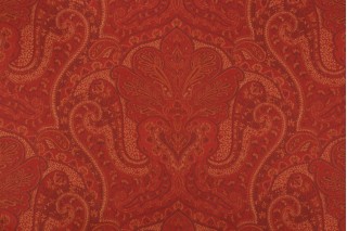Thibaut Indienne Paisley F95608 Printed Cotton Drapery Fabric in Red