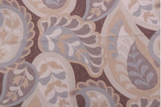 Duralee Rhianna Printed Cotton Drapery Fabric in 781-Buckskin
