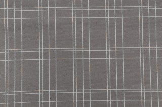 Plaid Crypton Woven Upholstery Fabric in Grey/Spa