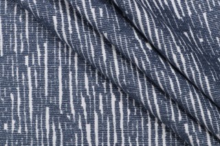 Crypton Stripe High Performance Woven Chenille Upholstery Fabric in Denim