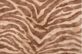 Kaufmann Jungle Cat Printed Cotton Drapery Fabric in Chocolate