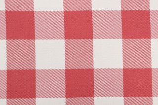 Hamilton Metro Check Woven Upholstery Fabric in Red