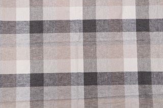 Checkpoint Woven Upholstery Fabric in Stone