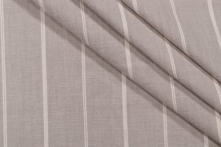 Delgado Stripe Woven Upholstery Fabric in Stone