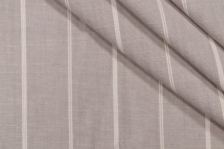 Delgado Stripe Woven Upholstery Fabric in Stone
