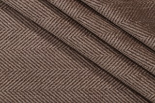 Thibaut Hillside Herringbone W72921 Woven Chenille Upholstery Fabric in Tobacco