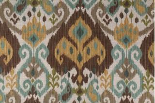 Mill Creek Witherfield Printed Cotton Drapery Fabric in Island