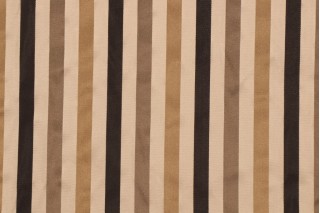 Onyx Age Satin Stripe Silk Decorator Fabric in Gold/Black/Green