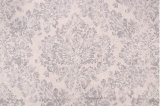 Covington Botticelli Printed Linen Drapery Fabric in 920-Heather Grey