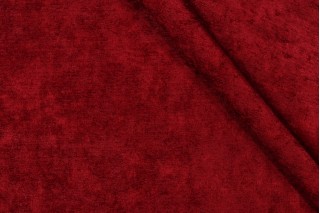 Crypton Zara High Performance Chenille Upholstery Fabric in Red