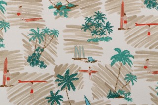 Tommy Bahama Ride The Tide Printed Polyester Outdoor Fabric in Sunset