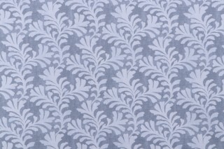 Waverly Milly Printed Cotton Drapery Fabric in Denim