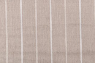 7/8 Yard Ginina Stripe Woven Linen Blend Decorator Fabric in beige AW2575