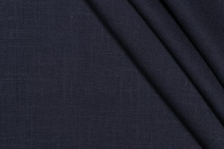 Covington Jefferson Linen Woven Drapery Fabric in 55-Navy 