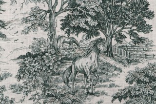 Covington Yellowstone Printed Linen Blend Drapery Fabric in 290-Classic Green 