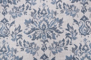 Covington Vanessa Printed Cotton Blend Drapery Fabric in 51-Denim 