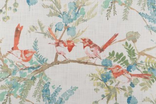 Covington Emilia Printed Cotton Drapery Fabric in 100-Multi 