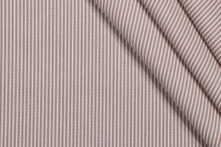 Magnolia Home Oxford Stripe Printed Cotton Drapery Fabric in Driftwood 