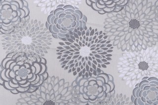 Magnolia Home Lancaster Printed Cotton Drapery Fabric in Mist 