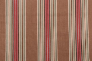 Demi Stripe Woven Upholstery Fabric in Cafe