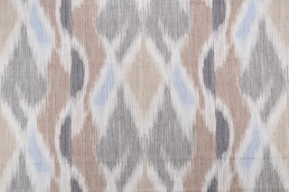Pergamon Printed Cotton Twill Drapery Fabric in Stone