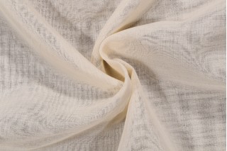 Lazlo Sheer Woven Drapery Fabric in Beige