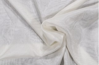 Luminous Sheer Woven Drapery Fabric in Ivory