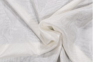 Luminous Sheer Woven Drapery Fabric in Ivory