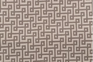 Thibaut Circuit W74334 Woven Upholstery Fabric in Pewter in Almond