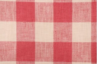 Kaufmann New Check Please Woven Upholstery Fabric in Raspberry