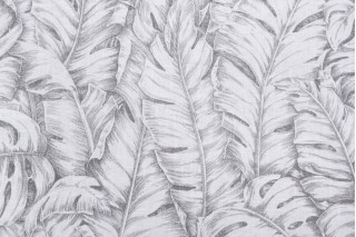 Tommy Bahama Jungle Love Printed Linen Blend Drapery Fabric in Dove