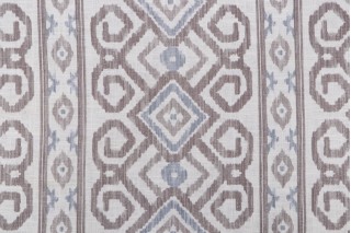 Fabricut Oran Stripe Printed Linen Blend Drapery Fabric in Ironwood 