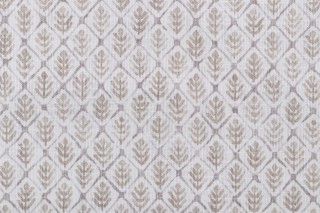 Fabricut Kendall Wilkinson Saranac Printed Cotton Drapery Fabric in Parchment 